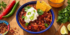 Chili con carne cu fasole roșie