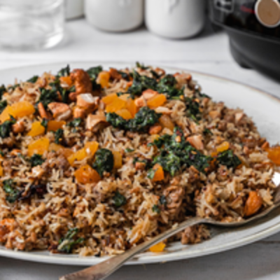 Pilaf cu miel în stil oriental