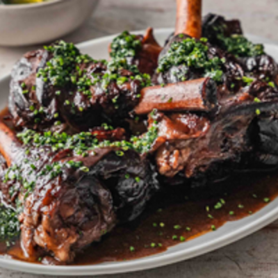 Rasol de miel gătit lent cu gremolata