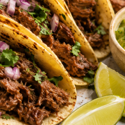 Tacos cu vită Barbacoa