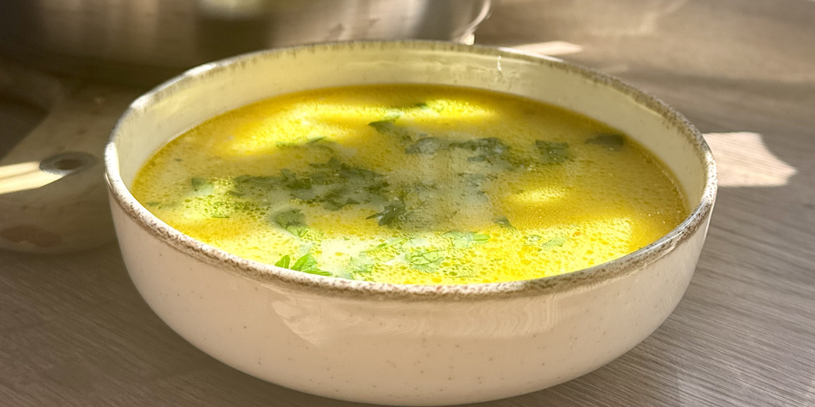 Ciorbă de pui a la grec