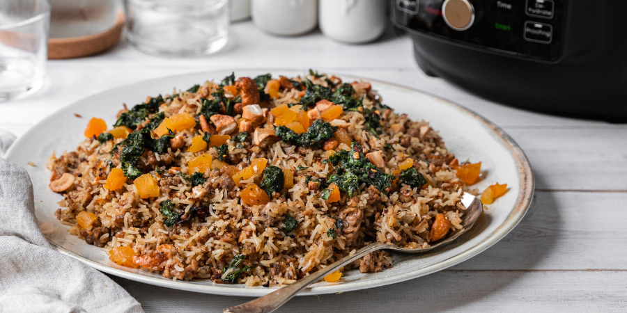 Pilaf cu miel în stil oriental